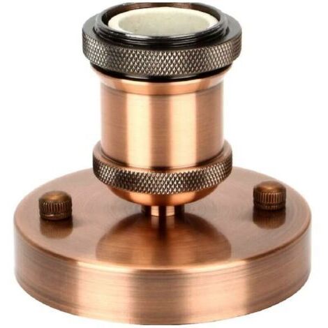 Douille De Lampe E27 Vintage Adaptateur Lumière Socket Rétro Lustre Sans Fil En Céramique à L'intérieur,Laiton Antique Rouge