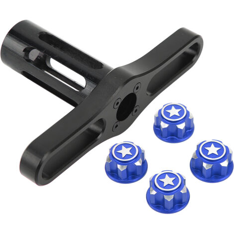 Douille de serrage 17mm pour écrous de roue TRAXXAS 1/10 1/8, outil RC avec embout bleu pour voitures télécommandées.
