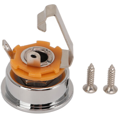 Douille de sortie stéréo pour guitare électrique, jack métallique argenté renforcé en forme de coupe ronde, compatible TL.