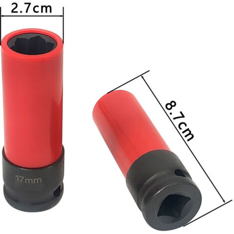 Douille d'écrou de roue 17mm 1/2 pouces entraînement carré protecteur de roue à 6 points remplacement 4218 pour Benz