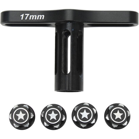 Douille d'écrou de roue 17mm pour TRAXXAS 1/10 1/8, outil de serrage avec capuchon et manchon hexagonaux pour voiture RC, noir