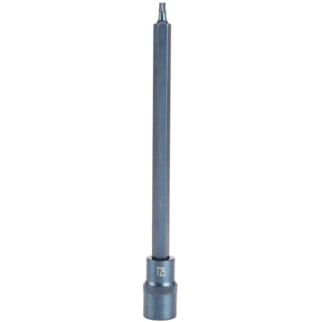 Douille D'embout de Tournevis, Embout de Tournevis étoile 1 / 2in Douille Carrée S2 Matériel en Acier Allié Outil Lueur Environ 200mm pour Clé(T25),manche
