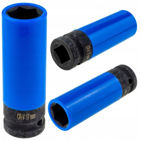 Douille d'impact longue 17 mm pour roues pour clé de 1/2 pouce pour jantes en aluminium