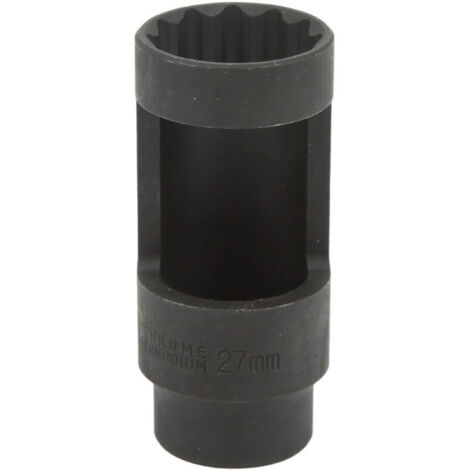 Douille d'injecteur diesel 1/2 po 27 mm 12 points en acier au chrome vanadium universel pour voitures