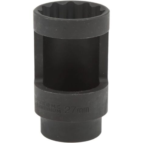 Douille d'injecteur diesel 1/2 pouces, 27 mm, 12 points en acier au chrome vanadium universel pour voitures