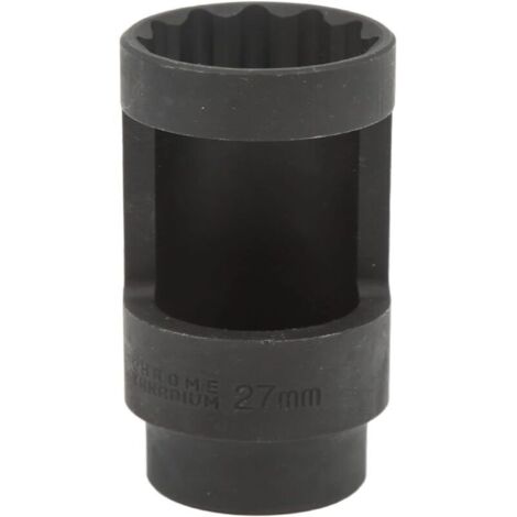 Douille d'injecteur diesel 1/2 pouces, 27 mm, 12 points en acier au chrome vanadium universel pour voitures