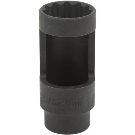 Douille d'injecteur diesel 1/2 pouces. 27 mm. 12 points en acier au chrome vanadium universel pour voitures