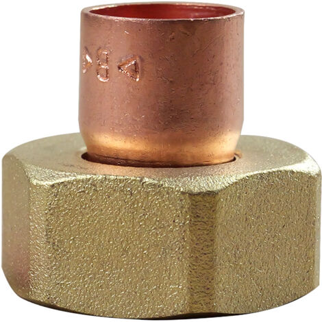 Douille droite écrou prisonnier 359 GCL Femelle 3/4"(20/27) - Tube Cuivre Ø14
