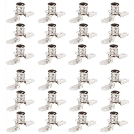Douille E10 pour ampoule – Lot de 24 pièces – Fer ignifuge jusqu'à 230V 200W – Pour expériences électriques et dispositifs scientifiques