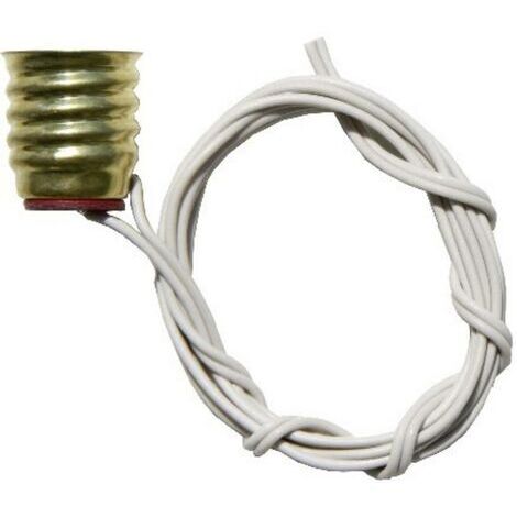 Douille E10 pour mini-lampes – Connexion à visser – Longueur fils 400 mm – 1 pièce – Support d'ampoule L40/124 – Beli-Beco - FILS 1 PC