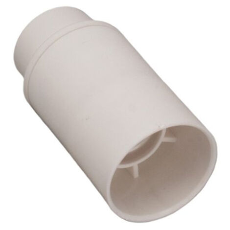 Douille E14 2A 250V corps lisse blanc