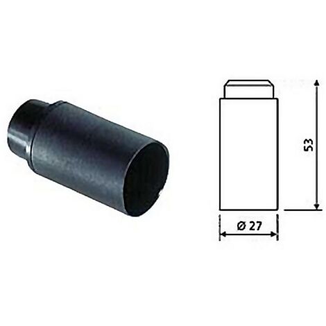 Douille E14 2A 250V corps lisse noir