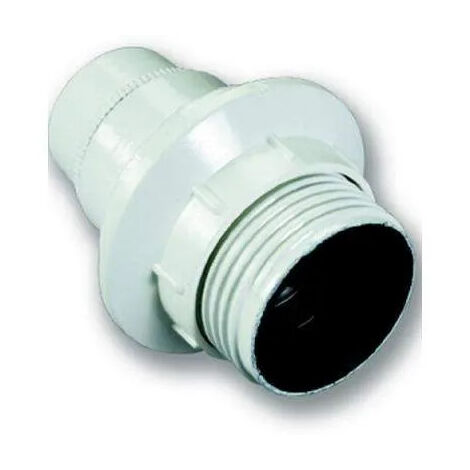 Douille E14 blanche filetée, avec bague, diamètre 10, 6W, 2A, 250V