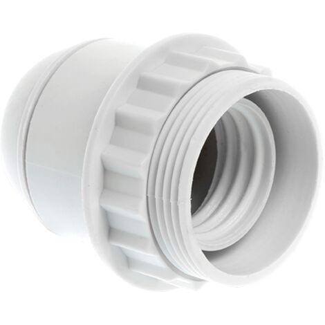 Douille E14 double avec bague- Eur'ohm Blanc