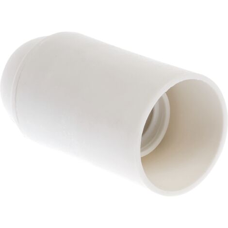 Douille E14 simple avec bague- Eur'ohm Blanc