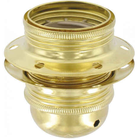 Douille e27 acier laitonné  avec bague