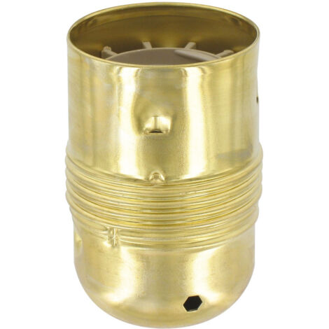 Douille e27 acier laitonné  sans bague
