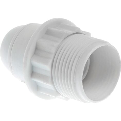 Douille E27 avec double bague Blanc
