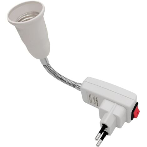 Douille E27 avec Interrupteur pour Lampe Murale Cuisine-AC 220V, Support Lampe Douille E27 à Poser-Lampe de Garage (sans ampoule)