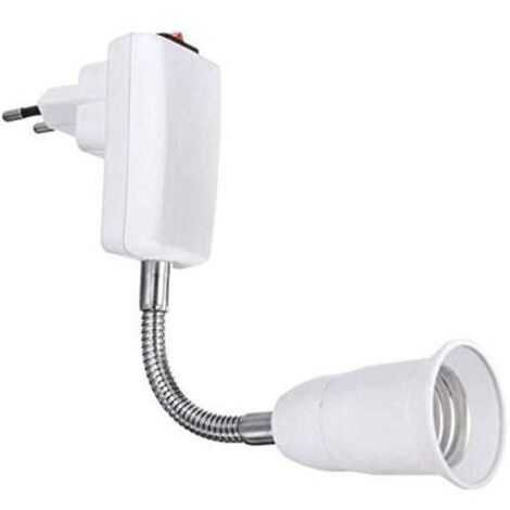 Douille E27 avec Interrupteur pour Lampe Murale Cuisine, AC 220V, Support Lampe Douille E27 à Poser, Spot Lampe Murale sans Fil pour Lampe de Lecture, Lampe de Garage (sans ampoule)