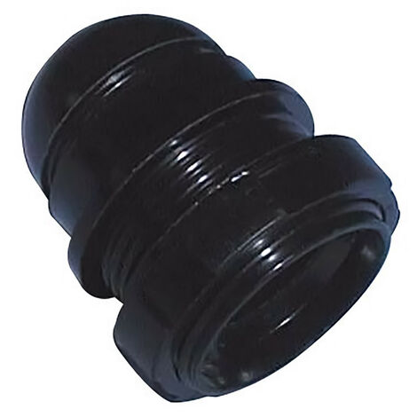 Douille  E27 collerette simple bague noire