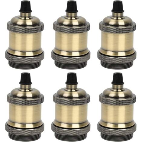 Douille E27 en aluminium moulé sous pression 6 pièces bronze