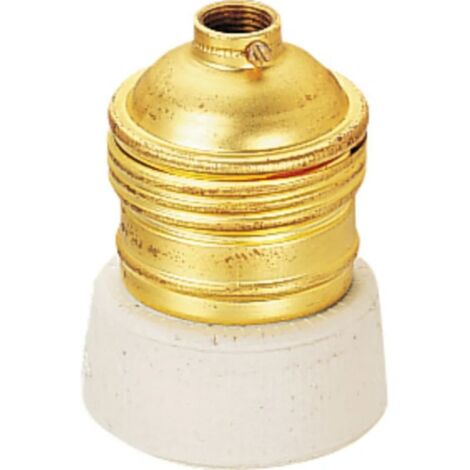 Douille E27 Lebenoid 047111 laiton avec collerette porcelaine Ø40 mm
