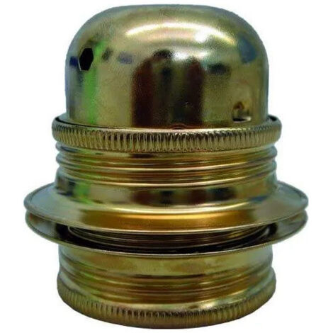 Douille E27 or filetée avec 2 bagues, diamètre 10, 150W, 4A, 250V