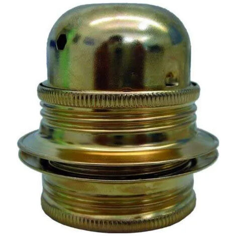 Douille E27 or filetée avec 2 bagues, diamètre 10, 150W, 4A, 250V Electraline