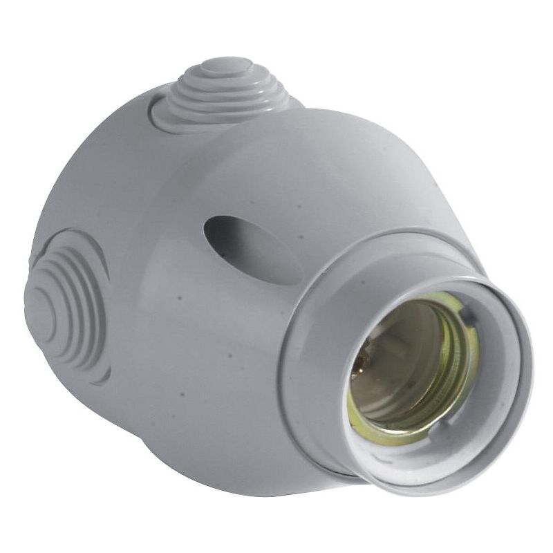 Douille E27 patère 4 entrées - Ebenoid