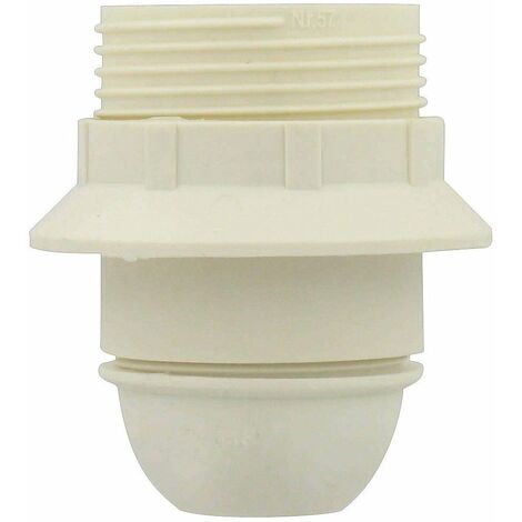 Douille E27 Plastique  Raccord ø 10 Mm Blanc