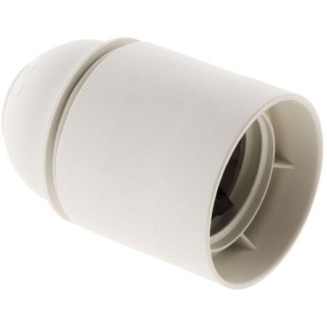 DOUILLE E27 LISSE PLAST.BLANC   VRAC (Vendu par 1)