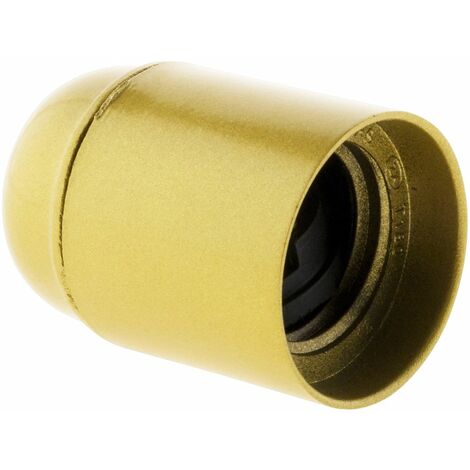 Douille E27 thermoplastique simple bague blanc