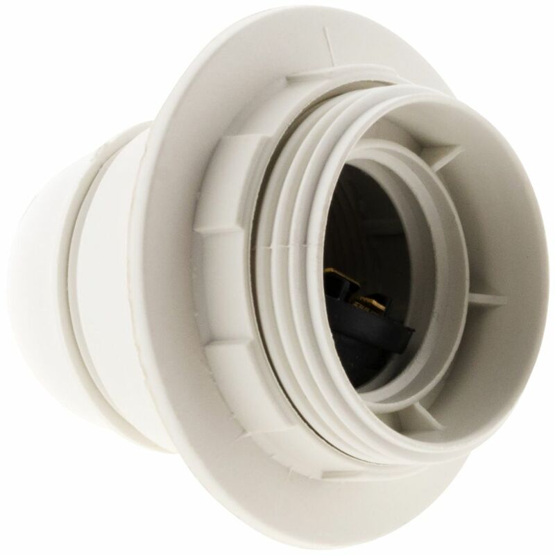 Zenitech - Douille E27 Thermoplastique simple bague Blanc