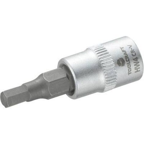 Douille-embout 6 pans intérieurs 4 mm Longueur: 37 mm TOOLCRAFT 816069 Propulseur: 1/4" (6.3 mm) 1 pc(s) C98780