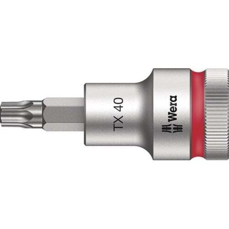Douille-embout 6 pans intérieurs (TX) T 40 Longueur: 60 mm Wera 05003834001 Propulseur: 1/2" (12.5 mm) 1 pc(s) W566531