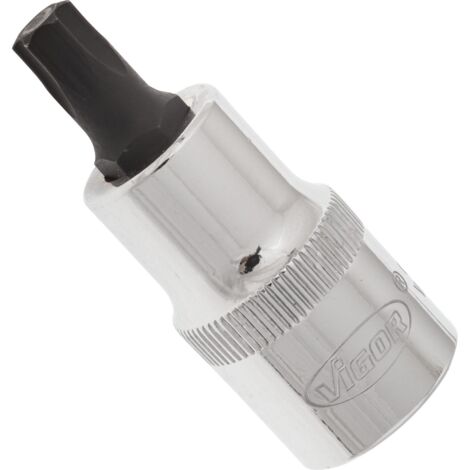 Douille-embout 6 pans intérieurs (TX) T 45 Longueur: 55 mm Vigor V2156 Propulseur: 1/2" (12.5 mm) 1 pc(s) W555291