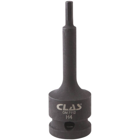 Douille embout choc héxagonale 4mm L.78mm 1/2" Cr-Mo - SA 0476 - CLAS Equipements