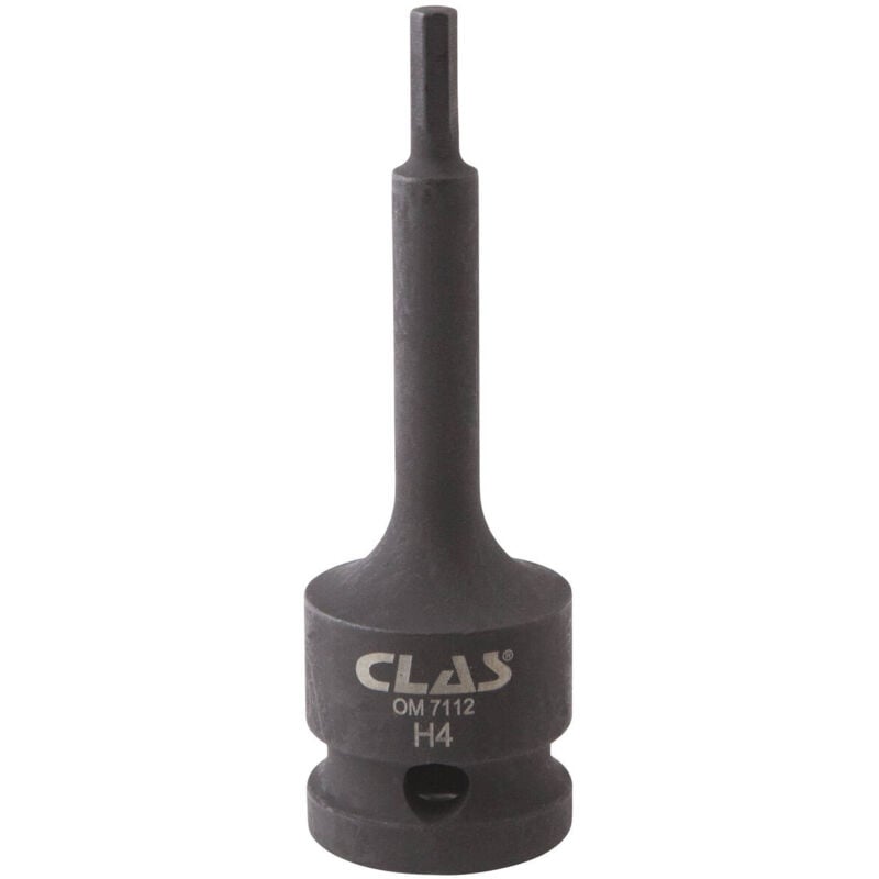Douille embout choc héxagonale 4mm L.78mm 1/2' Cr-Mo - sa 0476 Clas Equipements