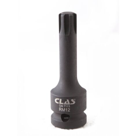 Douille embout choc ribe M12 L.78mm 1/2'' Cr-Mo - SA 0456 - CLAS Equipements