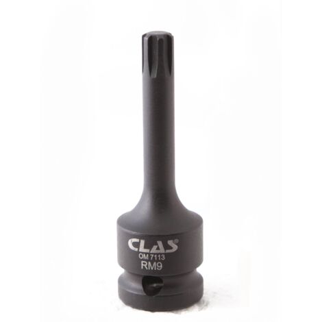 Douille embout choc ribe M9 L.78mm 1/2'' Cr-Mo - SA 0454 - CLAS Equipements