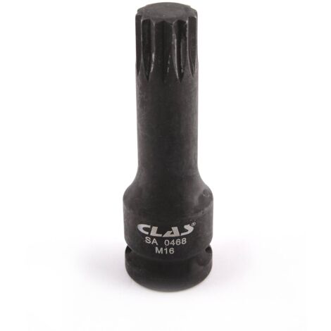Douille embout choc XZN M16 L.78mm 1/2" Cr-Mo - SA 0468 - CLAS Equipements