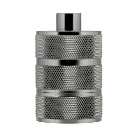 douille en aluminium - culot -e27 - grid - noir - bailey 140325