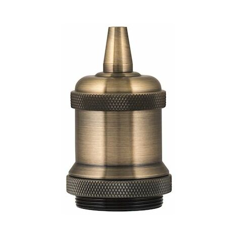 douille en aluminium - culot e27 - rétro - bronze antique - bailey 139692