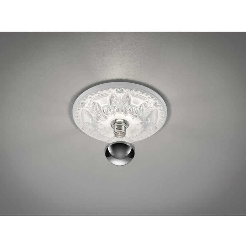 Douille en plâtre à peindre de style classique Lilly Rosette Ø30 cm Trio Lighting