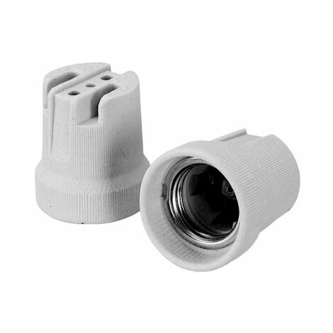 douille en porcelaine - culot e27 - avec trous pour vis m4 - bailey 143913