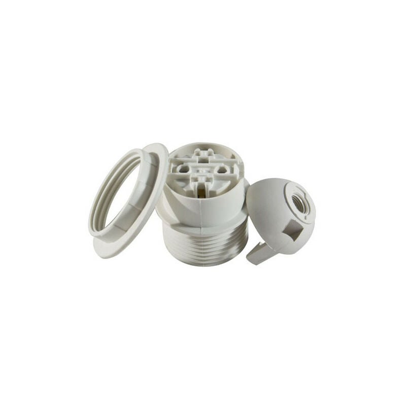 Douille blanche E27+ bague branchement automatique