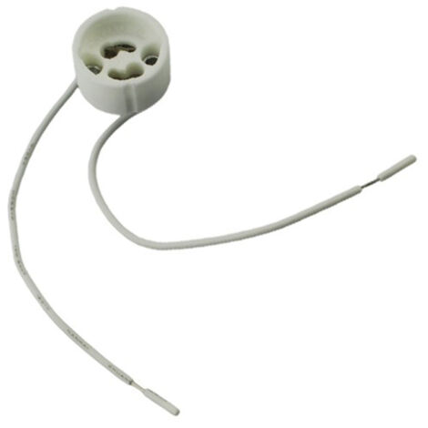 Douille GU10 céramique avec câble 100mm, résistante haute température, pour LED halogène