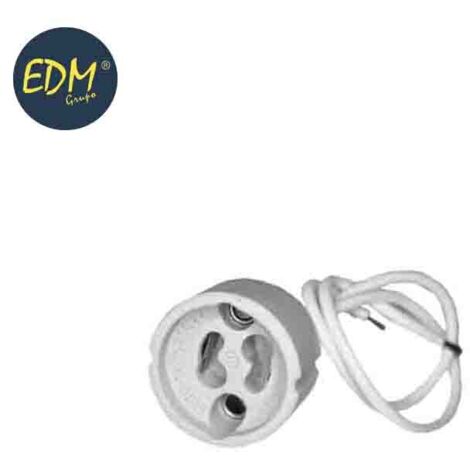Douille Halogène Gu-10 2a 250v Avec Câble 15cm Edm