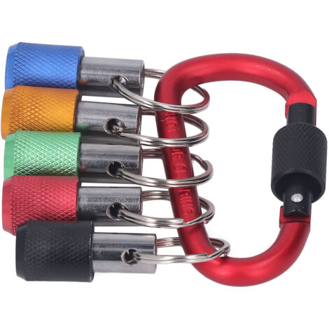 Douille hexagonale 1/4" à tige pour embouts, jeu de 5 pièces avec barre d'extension à changement rapide et douilles colorées